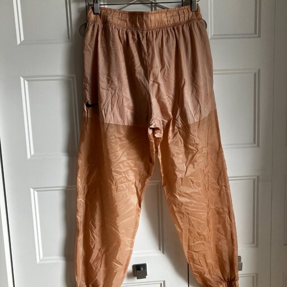 Nike light semi opaque pink/salmon joggers - Picture 4 of 6